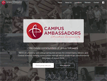 Tablet Screenshot of campusambassadors.com